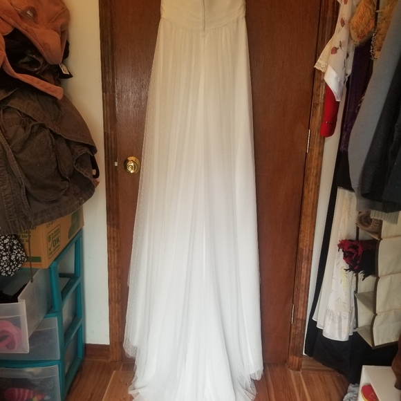 Swiss Dot Lace Wedding Dress - Picture 2 of 10